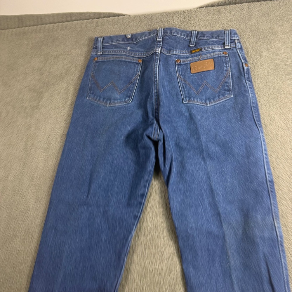 Wrangler 13MWZ Cowboy Cut Original Fit Jeans Mens 36x32 Indigo Blue Straight Leg